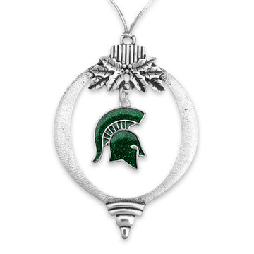 Michigan State Spartans Glitter Charm Ornament