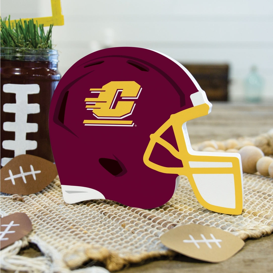 central michigan football helmet Central Michigan University Helmet – Ivory Vines