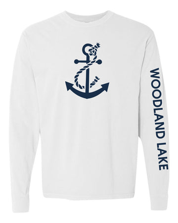Woodland Lake Anchor Comfort Colors Long Sleeve