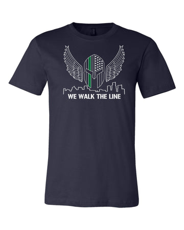 We Walk The Line Tee - Navy