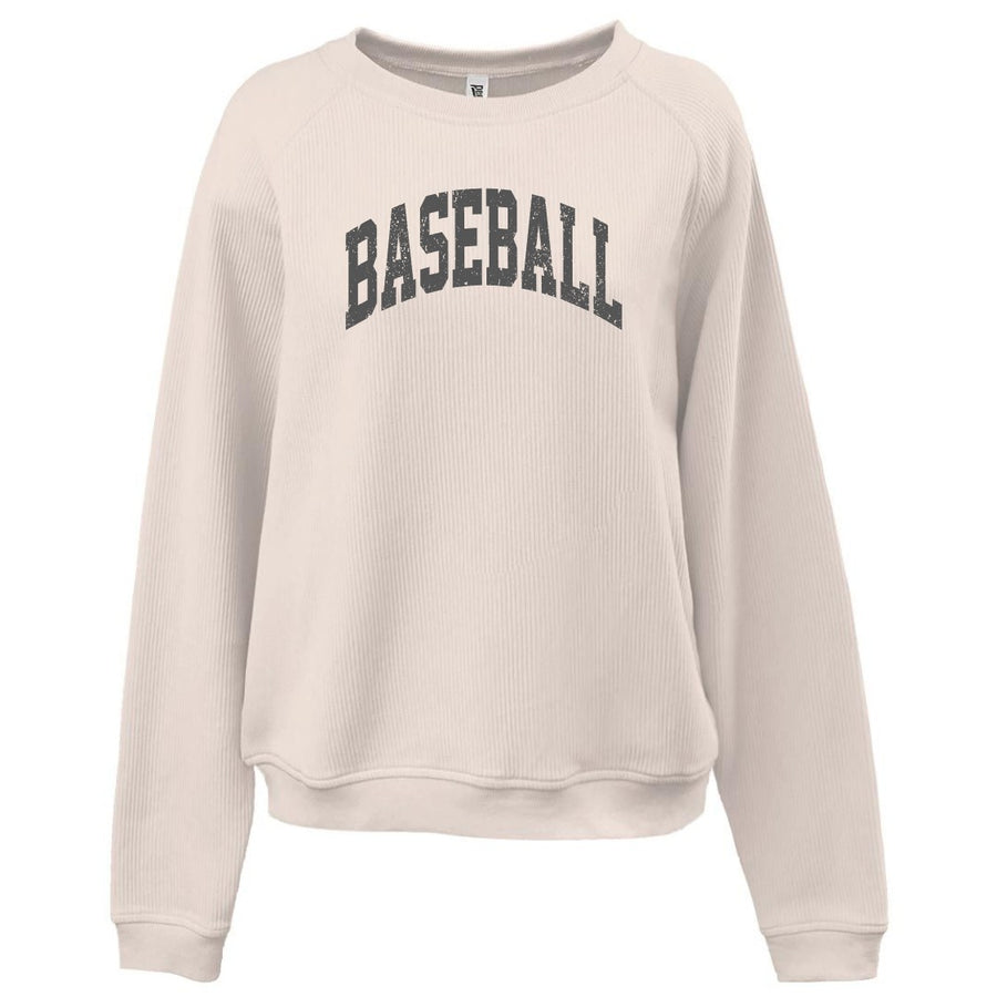 Baseball Ladies Corded Crew