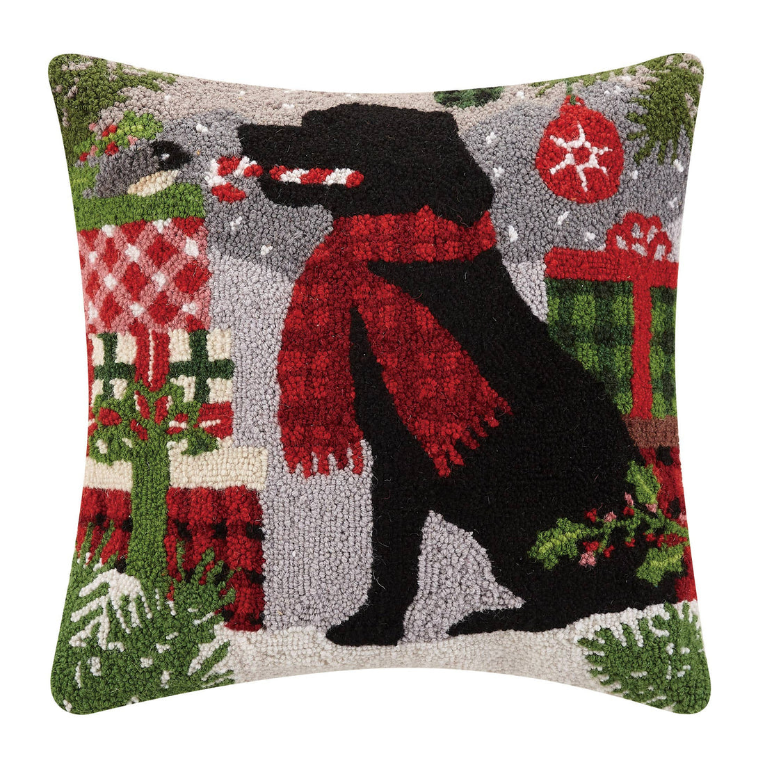 Holiday Pup Hook Pillow
