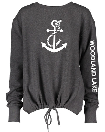 Woodland Lake Anchor Ladies Drawstring Pullover