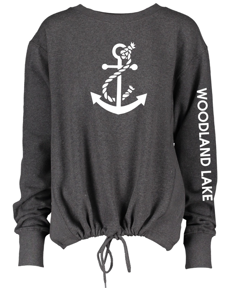 Woodland Lake Anchor Ladies Drawstring Pullover