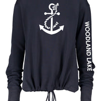 Woodland Lake Anchor Ladies Drawstring Pullover