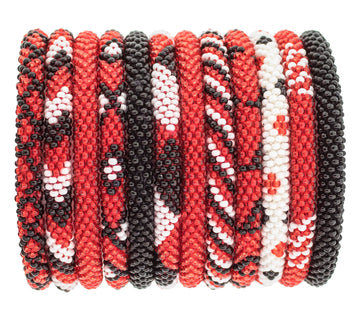 Red, Black & White Roll-On® Bracelet