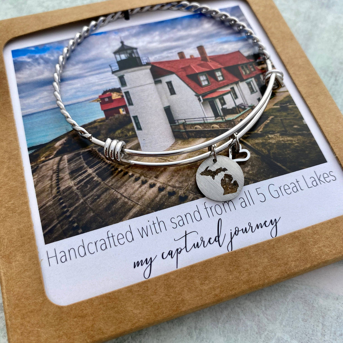 Michigan Sand Cutout Expandable Bracelet
