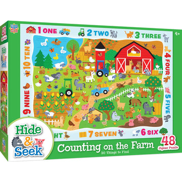 Hide & Seek - Counting on the Farm 48 Piece Jigsaw Puzzle
