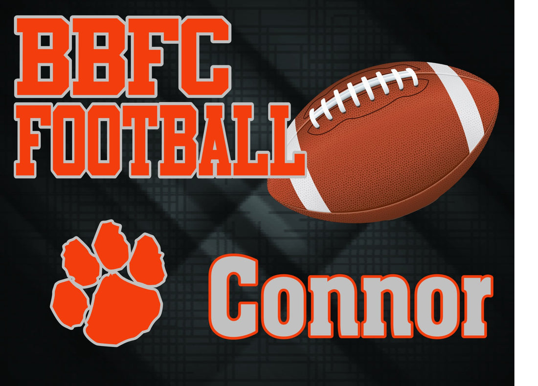 BBFC Personalized Football Lawn Sign