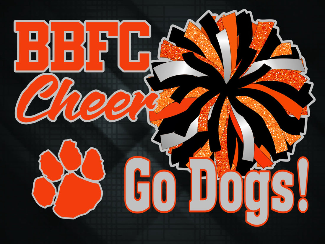 BBFC Cheer Lawn Sign (GO DOGS)
