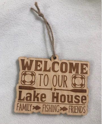 Welcome to our Lake House Ornament