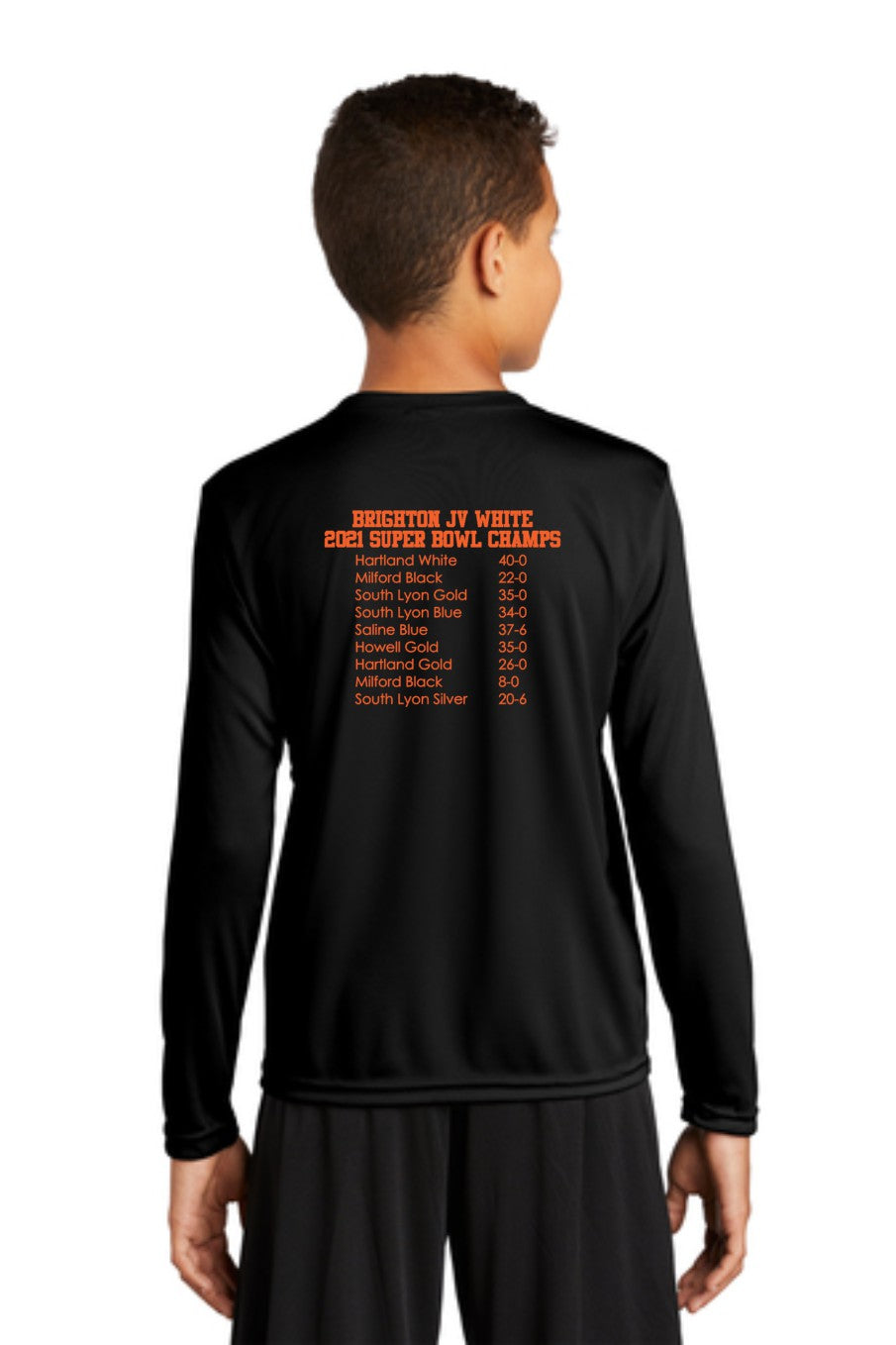 JV White Superbowl Champions Long Sleeve Tee