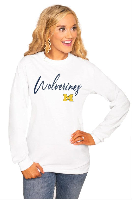 University of Michigan "Win the Day" Luxe LS Tee