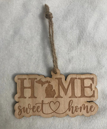 Michigan Home Sweet Home Ornament