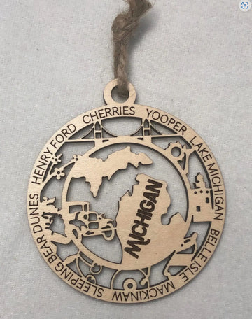 Michigan Landmarks Ornament