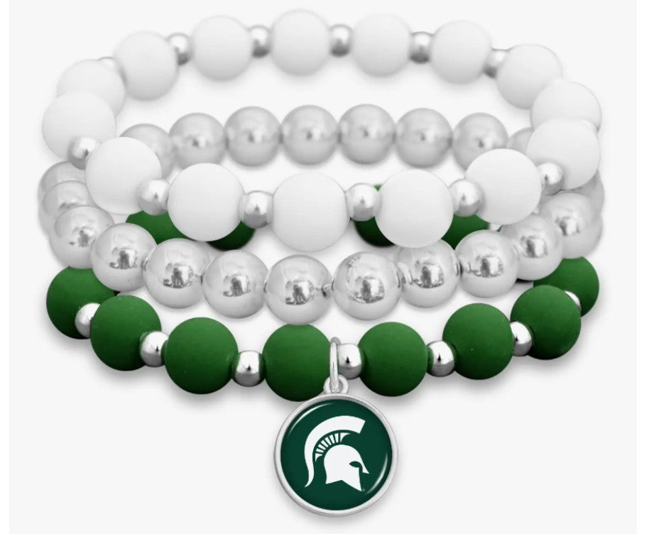 MSU Stacked Bracelet