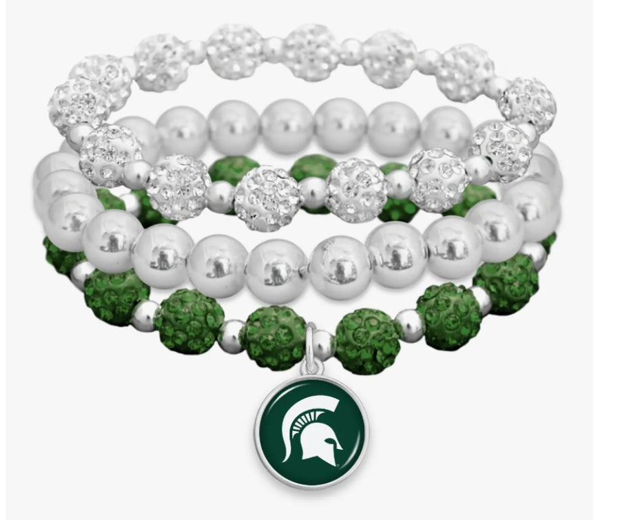 MSU Stacked Bracelet