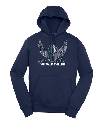 We Walk The Line Premium Hoodie - Navy