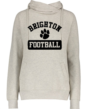 Brighton Football Ladies Funnel Neck Hoodie (oatmeal)