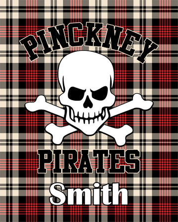 Pinckney Pirate Fleece Blanket - Personalized