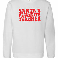 Santa's Favorite Teacher Premium Crewneck