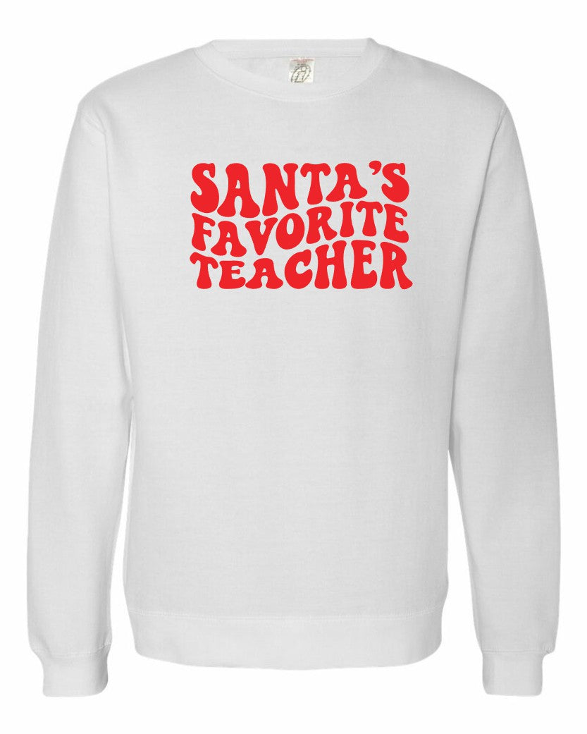 Santa's Favorite Teacher Premium Crewneck