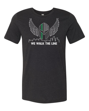 We Walk The Line Tee - Black Heather