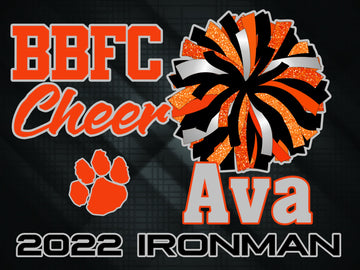 BBFC Personalized Cheer Lawn Sign - IRONMAN
