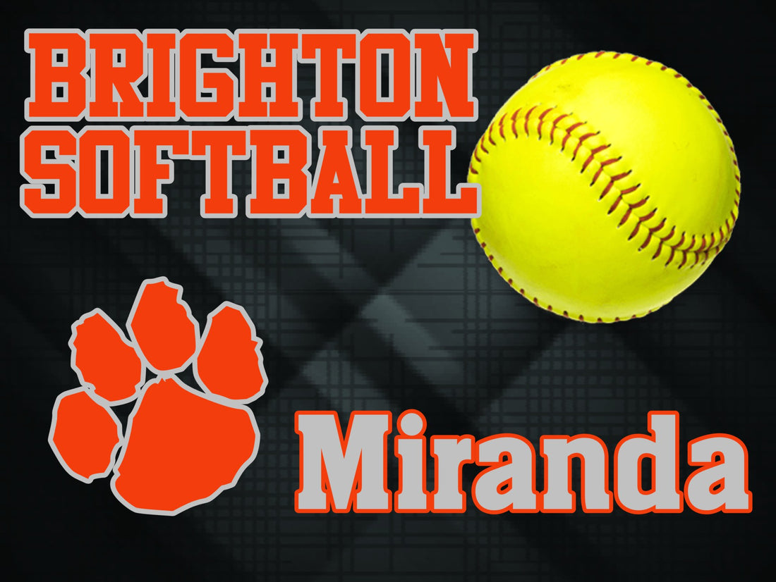 Brighton Softball Personalized Lawn Sign