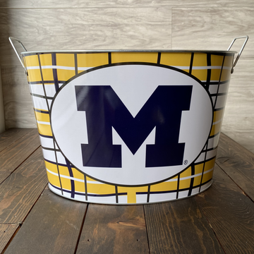University of Michigan Metal Bucket