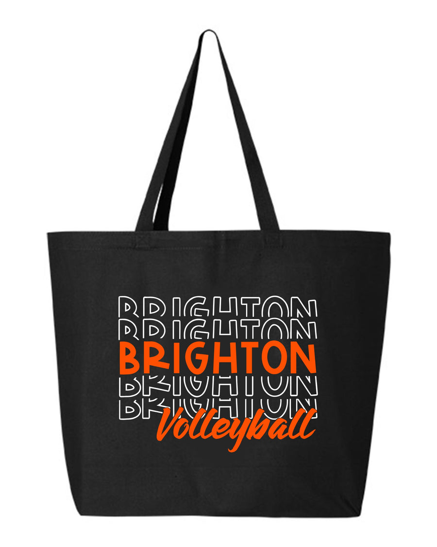 Brighton Volleyball Jumbo Zippered Tote Bag